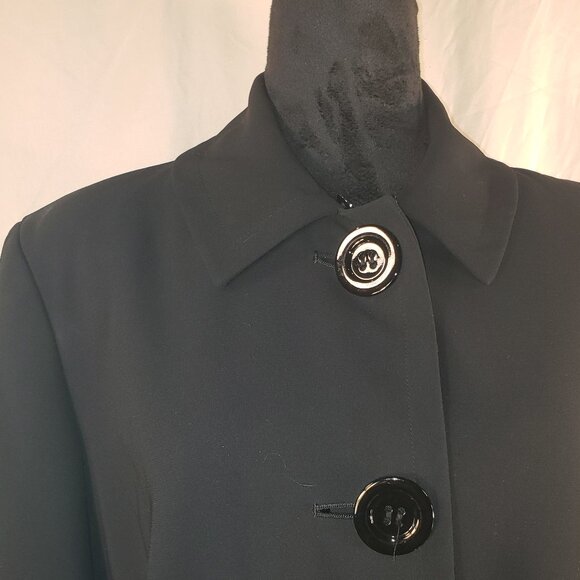 FOCUS 2000 Women's Black Long Dress Coat Size 14 - Picture 1 of 5